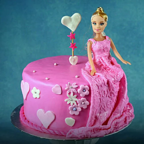Barbie Doll Frills Cake | Birthday Cake In Dubai | Cake Delivery – Mister  Baker