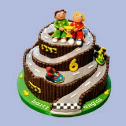 Race Car Track Birthday Cake - CakeCentral.com