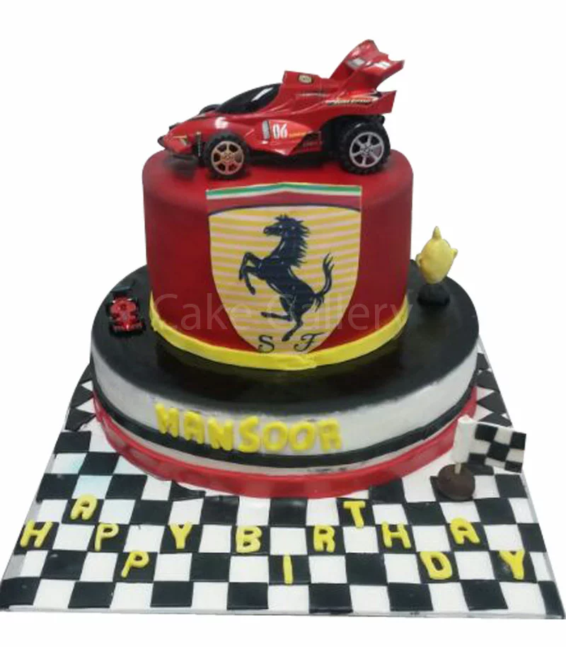 Boys cake 32 – Ferrari Badge – Heidelberg Cakes