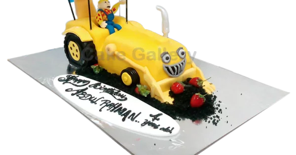 JCB #Crane #Transport #theme #Cake for #2nd #bday #boy | Baby boy birthday  cake, 4th birthday cakes for boys, Toddler birthday cakes