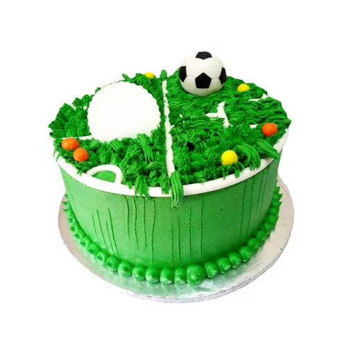Choc Sprinkle Football Cake